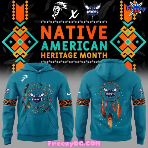 Charlotte Hornets Native American Heritage Month 2024 Hoodie