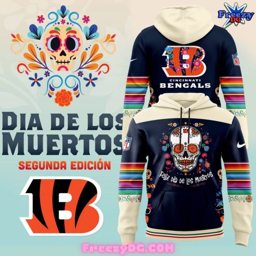 Cincinnati Bengals Dia De Los Muertos Hoodie