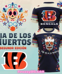 Cincinnati Bengals Dia De Los Muertos T-Shirt