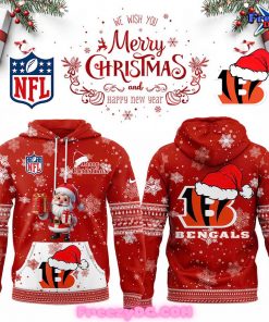 Cincinnati Bengals Merry Christmas 2024 Hoodie