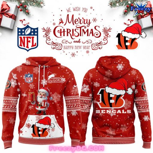 Cincinnati Bengals Merry Christmas 2024 Hoodie