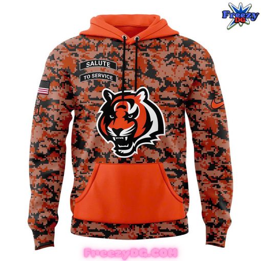 Cincinnati Bengals Salute to Service 2024 Camo Hoodie