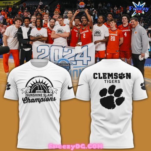 Clemson Tigers Champion Sunshine Slam Tee 2024 White T-Shirt