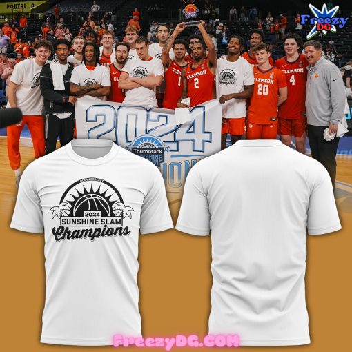 Clemson Tigers Champion Sunshine Slam Tee Special 2024 White T-Shirt