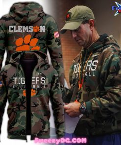 Clemson Tigers Military Appreciation 2024 Camo Zip Hoodie