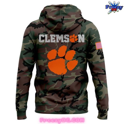 Clemson Tigers Military Appreciation 2024 Camo Zip Hoodie