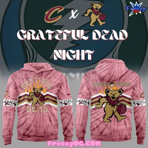 Cleveland Cavaliers Grateful Dead Night Pink Hoodie