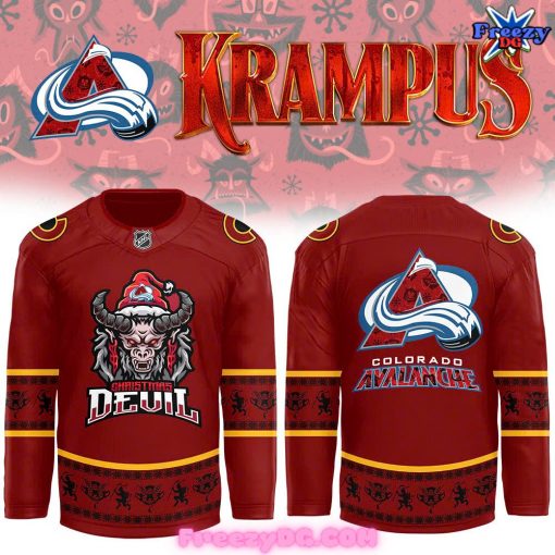 Colorado Avalanche Christmas Devil Krampus 2024 Hockey Jersey