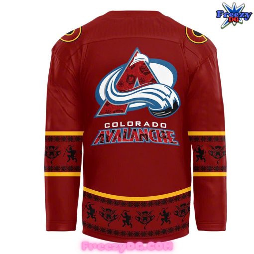 Colorado Avalanche Christmas Devil Krampus 2024 Hockey Jersey