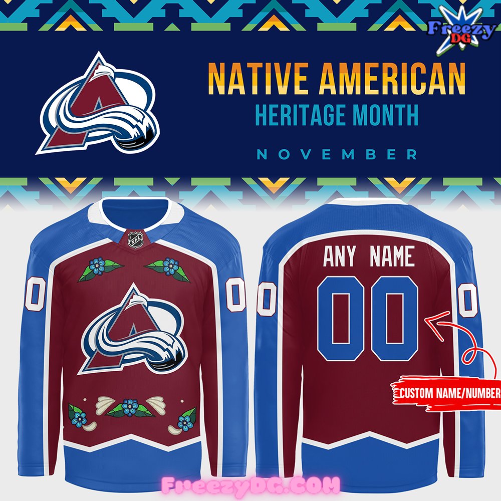 Colorado Avalanche Native American Heritage Month Custom Hockey Jersey