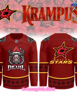 Dallas Stars Christmas Devil Krampus 2024 Hockey Jersey