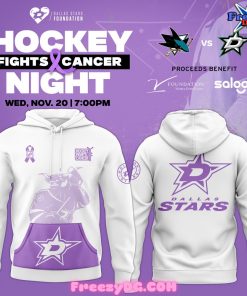 Dallas Stars Fights x Cancer Special 2024 White Hoodie