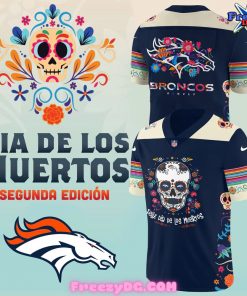 Denver Broncos MLB Dia De Los Muertos Football Jersey