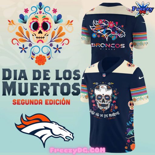 Denver Broncos MLB Dia De Los Muertos Football Jersey