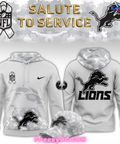 Detroit Lions 2024 Salute to Service Special White Hoodie