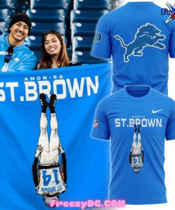 Detroit Lions Amon-Ra St. Brown 2024 Blue T-Shirt