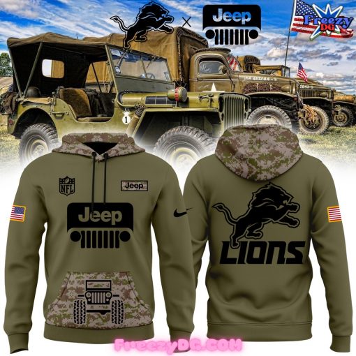 Detroit Lions Jeep Special 2024 Camo Hoodie