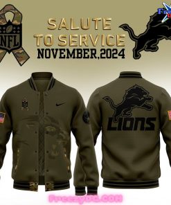 Detroit Lions Salute to Service 2024 Camo Jacket