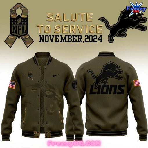 Detroit Lions Salute to Service 2024 Camo Jacket