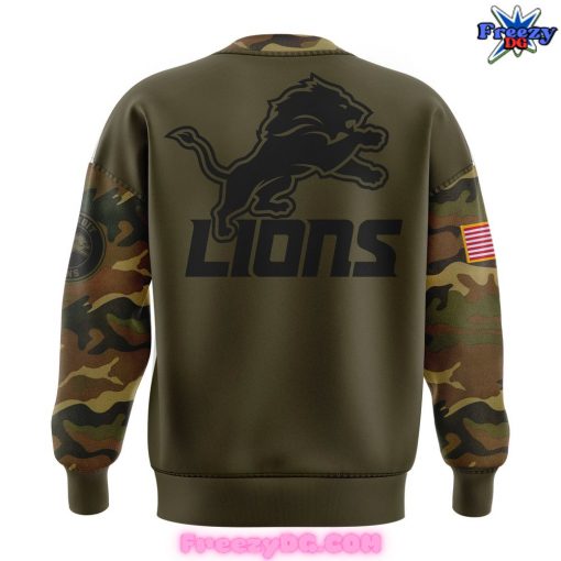 Detroit Lions Salute to Service 2024 Camo Sweatshirt