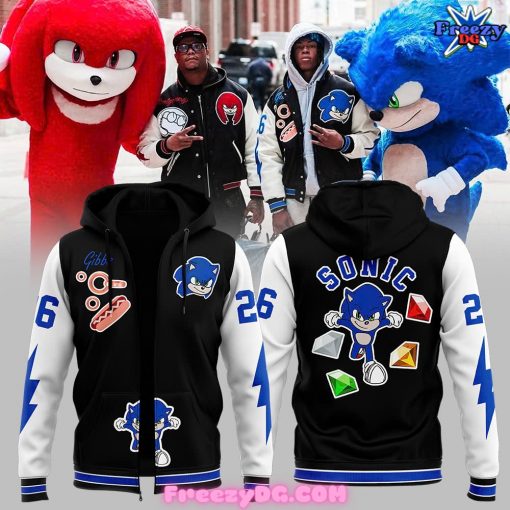 Detroit Lions Sonic Gibbs Special Black Zip Hoodie