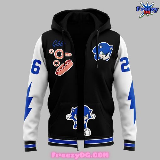 Detroit Lions Sonic Gibbs Special Black Zip Hoodie