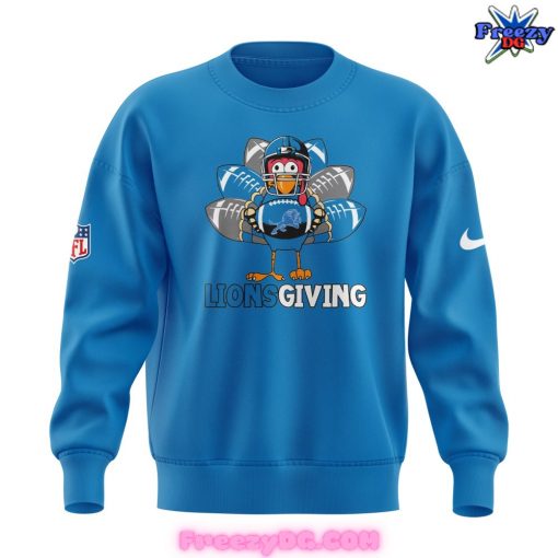 Detroit Lions Thanksgiving Day Special Blue Sweatshirt