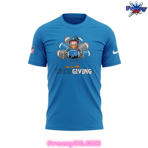 Detroit Lions Thanksgiving Day Special Blue T-Shirt