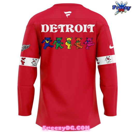 Detroit Red Wings Grateful Dead Night Red Hockey Jersey