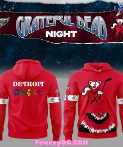 Detroit Red Wings Grateful Dead Night Red Hoodie