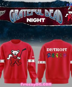 Detroit Red Wings Grateful Dead Night Red Sweatshirt