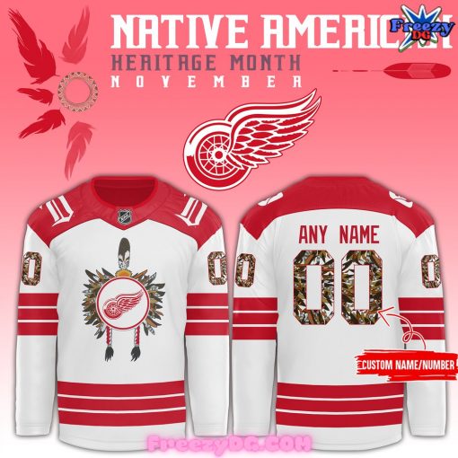 Detroit Red Wings Native American Heritage Month 2024 Hockey Jersey