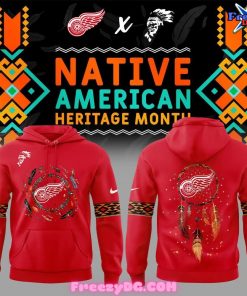 Detroit Red Wings Native American Heritage Month Red Hoodie