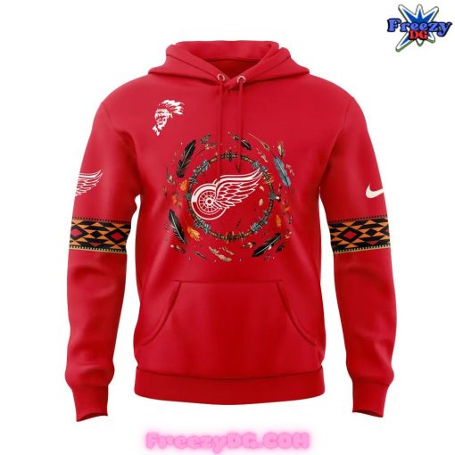 Detroit Red Wings Native American Heritage Month Red Hoodie