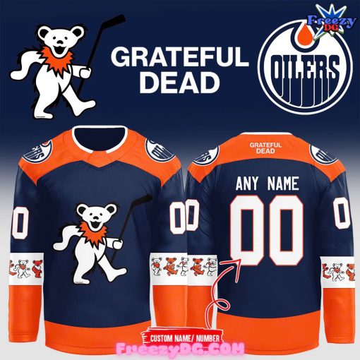 Edmonton Oilers Grateful Dead Night Hockey Jersey