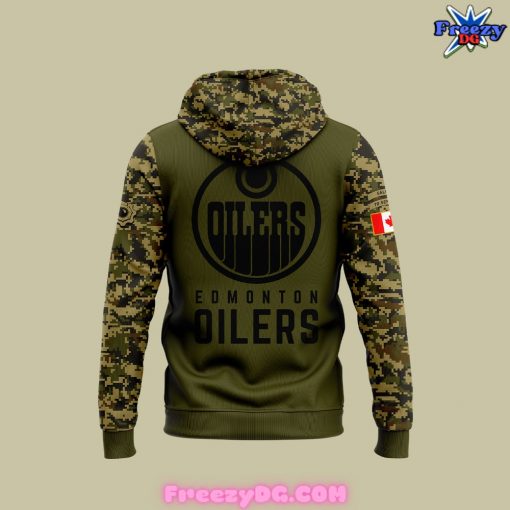 Edmonton Oilers Salute to Service 2024 Camo Hoodie