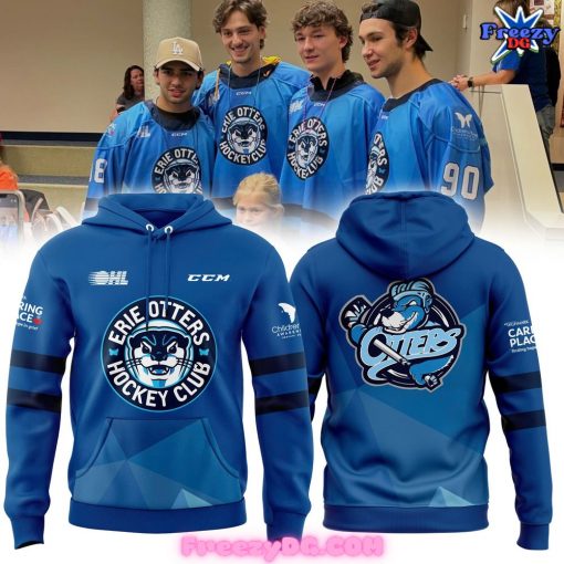 Erie Otters Hockey Club Highmark Caring 2024 Blue Hoodie