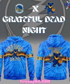 Golden State Warriors Grateful Dead Night 2024 Blue Hoodie