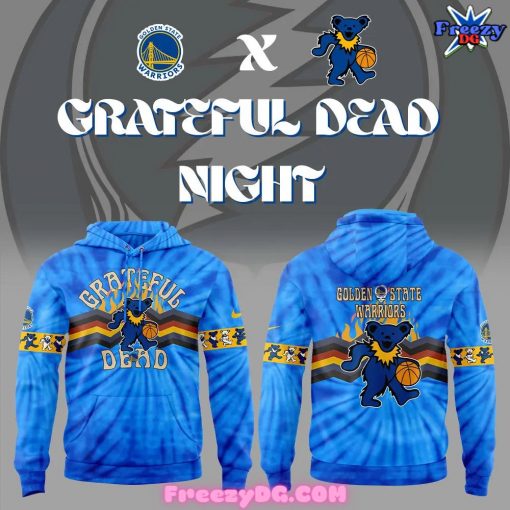 Golden State Warriors Grateful Dead Night 2024 Blue Hoodie