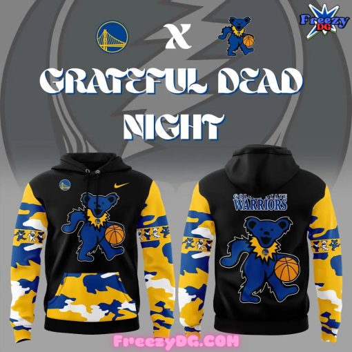 Golden State Warriors Grateful Dead Night 2024 Camo Hoodie