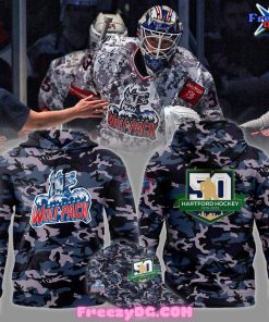 Hartford Wolf Pack 50th Anniversary Special Camo Hoodie