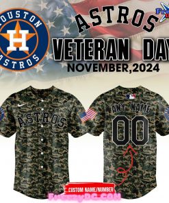 Houston Astros 2024 Veterans Day Camo Baseball Jersey