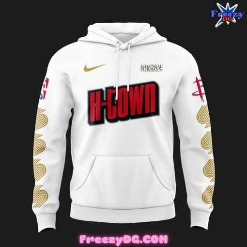 Houston Rockets H-Town Believe It Again 2024 White Hoodie