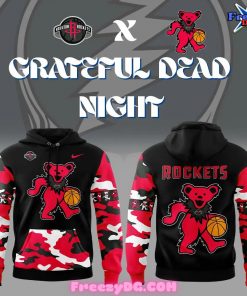 Houston Rockets Grateful Dead Night 2024 Camo Hoodie