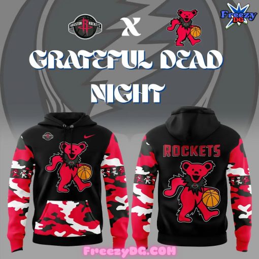 Houston Rockets Grateful Dead Night 2024 Camo Hoodie