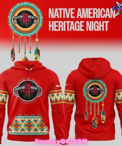 Houston Rockets Native American Heritage Night Red Hoodie