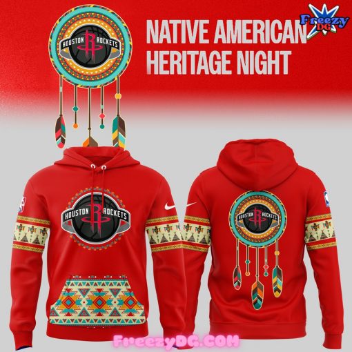 Houston Rockets Native American Heritage Night Red Hoodie