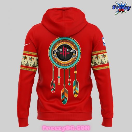 Houston Rockets Native American Heritage Night Red Hoodie