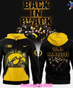 Iowa Hawkeye Football Black In Black 2024 Hoodie