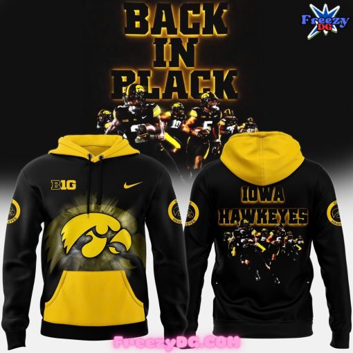 Iowa Hawkeye Football Black In Black 2024 Hoodie